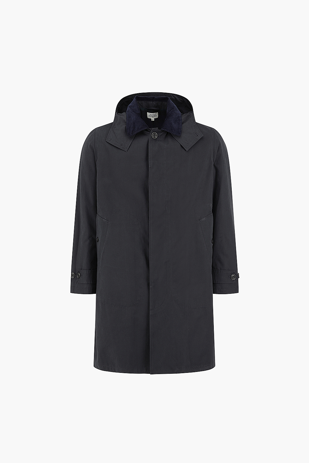 CARL 코듀로이 넥카라 야상 롱 다운 점퍼 BE4811501